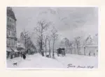 Jongkind, Johan Barthold , Le Boulevard Port Royal, La Neige