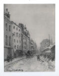 Jongkind, Johan Barthold , Les Balayeurs de Neige dans la rue du Faubourg St. Jacques -