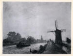 Jongkind, Johan Barthold , Péniche sur un canal en Hollande