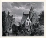 Koekkoek, Willem , A canal scene in Bruges