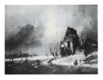 Leickert, Charles Henri Joseph , Figures in a Frozen Winter Landscape -