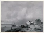 Leickert, Charles , A sea-shore scene