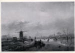 Spohler, Jan Jacob , Skaters on a frozen river -