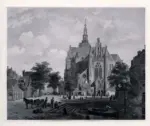 Van Hove, Bartholomeus Johannes , A cathedral in a dutch town