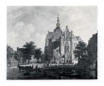 Van Hove, Bartholomeus Johannes , A cathedral in a dutch town -