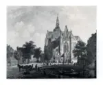 Van Hove, Bartholomeus Johannes , A cathedral in a dutch town