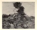 Van Gogh, Vincent , Felsenlandschaft mit Baum