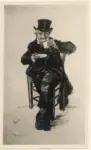 Van Gogh, Vincent , Signore che beve il the