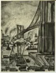 Lubbers, Adriaan , Sous le pont de Brooklyn -