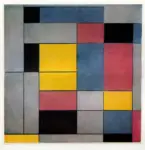 Mondrian, Piet , Composition in Grey, Red, Yellow and Blue