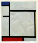 Mondrian, Piet , Composizione in giallo, rosso e bl&ugrave;