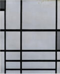 Mondrian, Piet , Composition No. 2 in red, blue, and white
