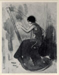 Bakst, Leon , Femme qui joue la harpe