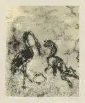 Chagall, Marc , La Volpe e la Cicogna