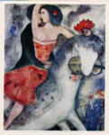 Chagall, Marc , Lovers on a horse - La cavallerizza