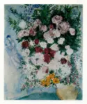 Chagall, Marc , Les amoreux au bouquet de fleurs