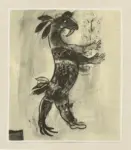 Chagall, Marc , Balletto "L'uccello di Fuoco". Costume per un mostro