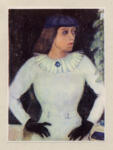 Chagall, Marc , Ritratto della fidanzata in guanti neri
