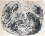 Chagall, Marc , Ceramic dish. Femme nue et Ane