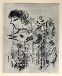 Chagall, Marc , Bouquet &agrave; l'oiseau