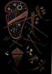 Kandinsky, Wassili , Aquarelle sur fond noir