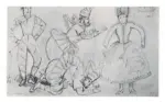 Larionoff, Michail , A scene from "Chout"