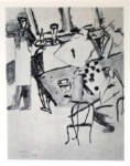 Zadkine, Ossip , Scène de Café