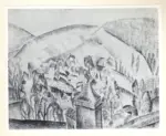 Zadkine, Ossip , Village vue des Remparts d'un Chateau
