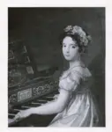 Gonzales Velasques, Zacaria , Retrato de la hija del artista tocando al piano