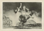 de Goya Y Lucientes, Francisco José , Giovane donna su un cavallo infuriato - da Los Proverbios -
