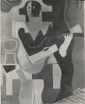 Gris, Juan , Harlequib with guitar