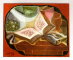 Gris, Juan , Still life with open book