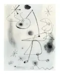 Mir&oacute;, Joan , Femme, Oiseau, Etoiles