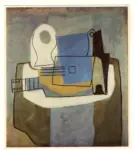 Picasso, Pablo , Guitare, bouteille et compotier