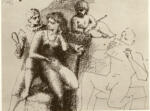 Picasso, Pablo , Venus with a pipes-player, a cupid and Pierrot