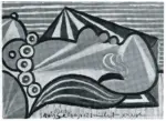 Picasso, Pablo , Testa di donna addormentata