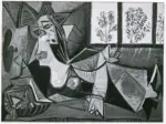 Picasso, Pablo , Figura su un divano davanti alla finestra