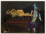 Picasso, Pablo , Nu couché et femme assise à la mandoline