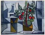 Picasso, Pablo , Tomatenstock und Karaffe