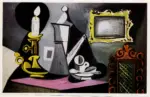 Picasso, Pablo , Nature morte &agrave; la bougie