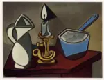 Picasso, Pablo , Chandelier, pot et casserole émaillée