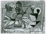Picasso, Pablo , Crane, Lampe, Poireaux, Vase
