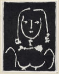 Picasso, Pablo , Busto bianco sul nero -