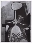 Picasso, Pablo , Femme assise à la main droit pendante