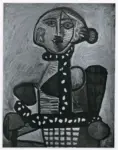 Picasso, Pablo , Femme au chignon assise