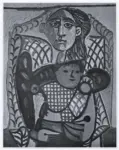 Picasso, Pablo , M&egrave;re et enfant