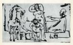 Picasso, Pablo , Der maler am strand