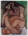 Picasso, Pablo , Nu assis