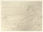 Picasso, Pablo , Pipes-player and reclining nymph