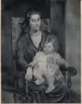 Picasso, Pablo , Portrait of Mme. Rosenberg and thei daughter Micheline